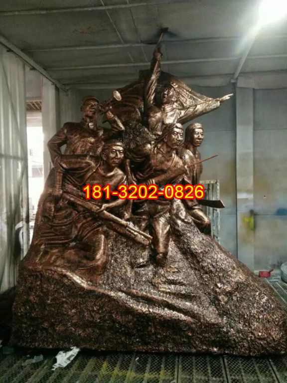 廣場(chǎng)紅軍沖鋒黨建銅雕